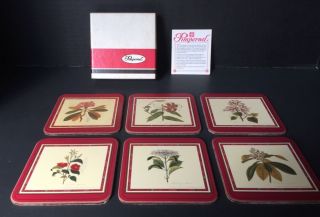 Pimpernel Boxed Set Of 6 Flora Japonica Beverage Coasters Vintage