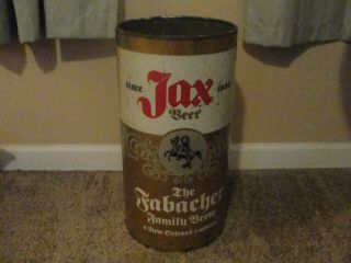 Vintage " Jax Beer " Trash Can 19” Tall Beer Can