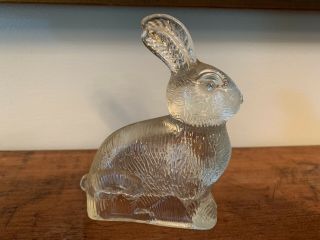 RABBIT BY STOUGH GLASS CANDY CONTAINER 2