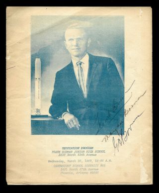Frank Borman,  Apollo Astronaut,  1968 Autograph Pgm W/ Parents