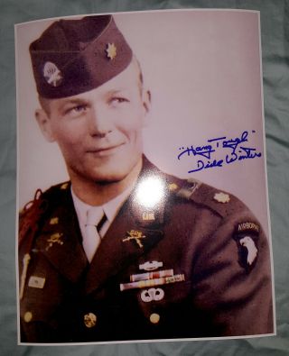 Major Dick Winters Band Of Brothers Easy Company Autographed 11x14 Collectible 6
