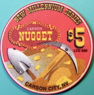 $5 Casino Chip.  Nugget,  Carson City,  NV.  Governor ' s Mansion 5 of 5.  N75. 2