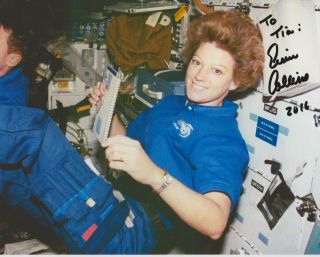 Eileen Collins Nasa Astronaut 1st Female Pilot Signed 8x10 Photo To Tia