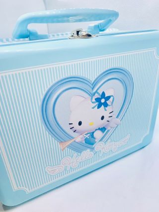 Vintage Hello Kitty Sanrio Angel Wings Rare 2001 Tin Blue