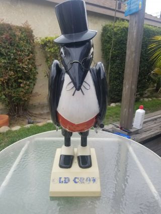 Rare Vtg Old Crow Brand Whiskey Display 32 Inches Tall
