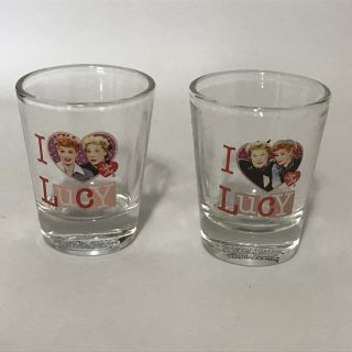 I Love Lucy Set Of 2 Shot Glasses