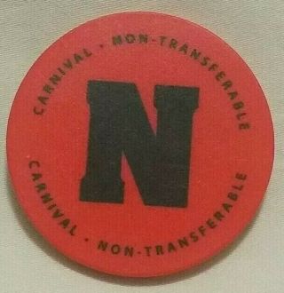 Rare ☆ Carnival Cruise Casino Gaming Chip ☆ Red Letter " N " ☆ (last One / Set)