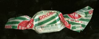 Single Piece In Wrapper Rodeo Colored Bubble Gum Made In Usa C.  1950