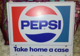 Pepsi Cola Sign Soda Beverage Antique Vintage Take Home A Case Coke