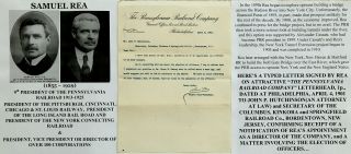 President Pennsylvania Railroad Bridge Tunnel Letter Signed Philadelphia 1901 Vf