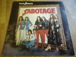 Black Sabbath Lp Sabotage Uk Nems 1st Press Hidden Track Lovely Vinyl,