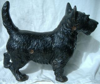 Antique Hubley Cast Iron Scotty Dog Scottish Terrier Doorstop 2