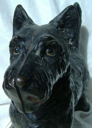 Antique Hubley Cast Iron Scotty Dog Scottish Terrier Doorstop 3