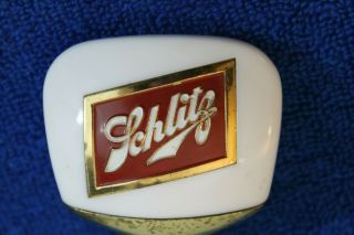 Vintage Porcelain Schlitz Beer Ball Beer Tap Gear Shift Knob Handle Accessory 3