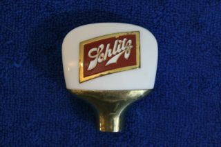 Vintage Porcelain Schlitz Beer Ball Beer Tap Gear Shift Knob Handle Accessory 5