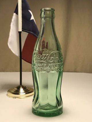 PAT ' D DEC.  25,  1923 Coca - Cola Hobbleskirt Coke Bottle - CALDWELL,  TEX Texas 3