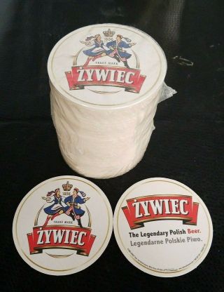 Very Rare 2006 Zywiec Beer Coasters; Pack Of 90,  In Package