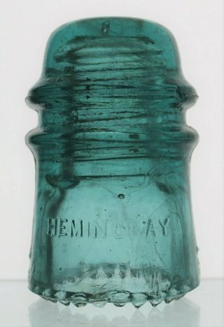 Light Aqua Jade Milk Cd 121 Hemingray Patent May 2 1893 Glass Insulator