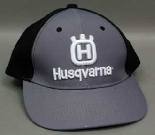 Husqvarna Gray & Black Baseball Cap Advertising Embroidered Logo Dealer Premium
