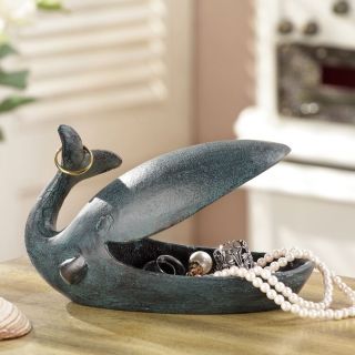 Adorable Aluminum Whale Soap Dish - Jewelry Box - Candy,  7  X 4.  5  H.