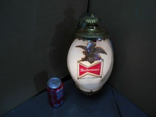 Vintage - Budweiser King of Beer Dome Globe Wall Advertising Sign Light w Switch 2