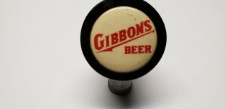 VINTAGE GIBBONS BEER BALL TAP KNOB / HANDLE LION BREWING CO WILKES - BARRE PA 4