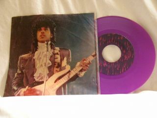Prince Purple Rain / God 45 Rpm 7 " Purple Vinyl Single W Plastic Picture Sleeve