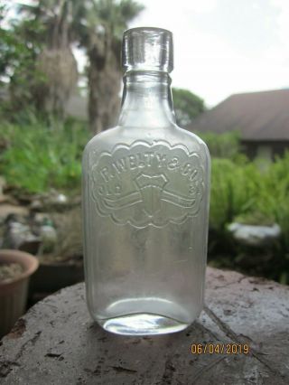 " P.  Welty & Co.  Old 31 " (picture) Antique Sample Whiskey Bottle 1890 - 1900