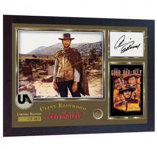 Clint Eastwood Signed Autograph The Good The Bad And The Ugly Photo Print Framed