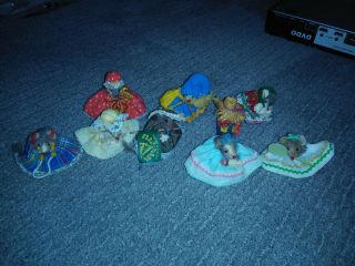 Vintage Little Mouse Factory Mice Real Fur Made In Germany/usa Set Of 9