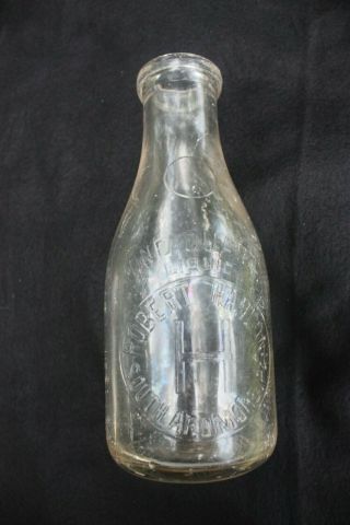 Robert Hanlon - - South Ardmore,  Pennsylvania - - PA embossed milk bottle quart 2
