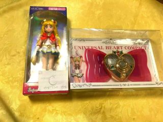 Sailor Moon Doll Figure & Heart Compact Universal Studios Japan 2019 Usj Stock C