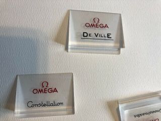 Omega watches 3 window display acrylic signs, 3