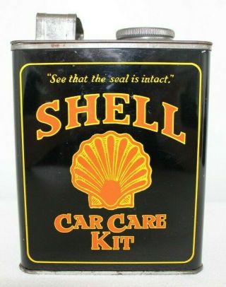 Shell Car Care Kit Dressing Can Vintage Rare
