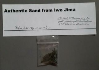 Actual Iwo Jima Sand Certified By Navajo Code Talker
