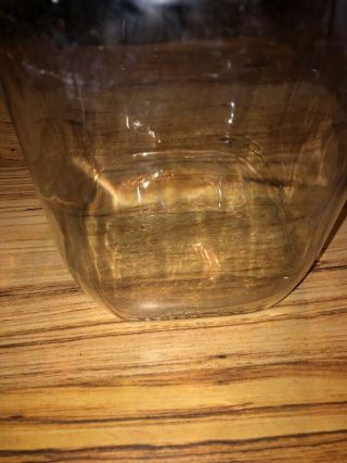 Vintage Borden’s Milk Bottle,  1 Gallon,  Clear Glass,  Metal Neck Band & Handle 7