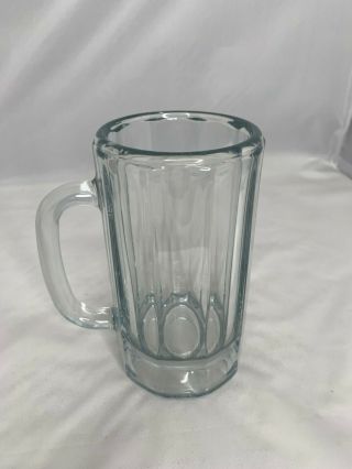Vintage Libbey Clear Glass Mug Beer Stein Heavy Panel