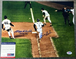 Bill Buckner And Mookie Wilson Signed 11x14 Signed Photo Auto Psa/dna