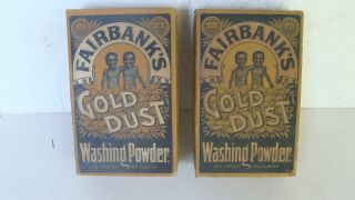 Two Never Opened Fairbanks Gold Dust Washing Powder Boxes W Contents