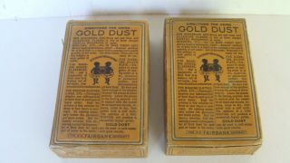 Two never opened Fairbanks Gold Dust washing powder boxes w contents 2