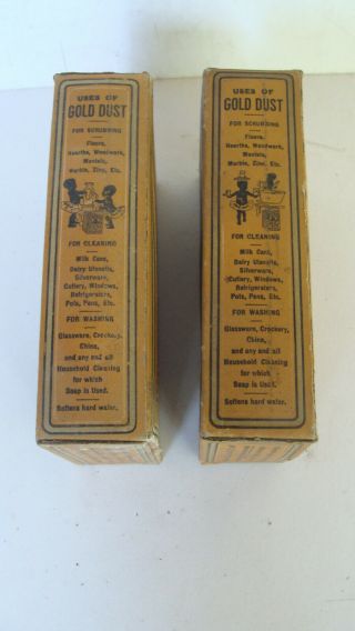 Two never opened Fairbanks Gold Dust washing powder boxes w contents 4