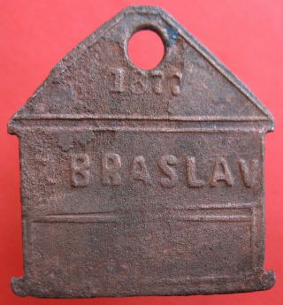 Czech - Austro - Hung.  Emp.  - Old 1877 Zbraslav - Dog License Tag - More On Ebay.  Pl