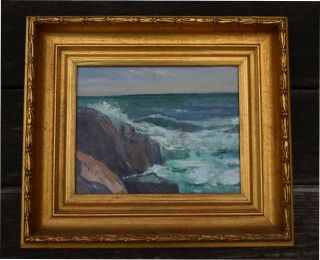 Fine Oil Painting,  George Adomeit,  Well - Listed Artist,  Monhegan Maine,  Ohio