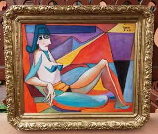 Picasso " Woman " Oil On Canvas Painting,  Masterpiece.  Signed
