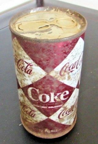 Vintage Coca Cola Diamond Coke Can W/ Lid In Jar See Photo 