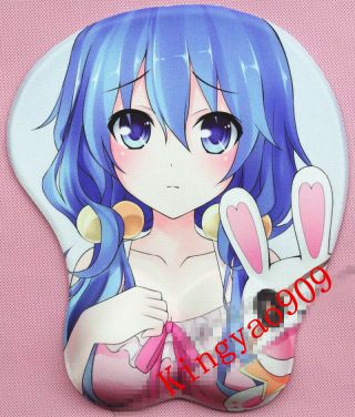Date·a·live Yoshino よし Anime Girl Soft Chest 3d Soft Rubber Mouse Pad Wrist Rest