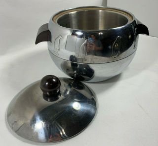 Vintage WEST BEND PENGUIN HOT AND COLD SERVER - Art Deco Ice Bucket 4