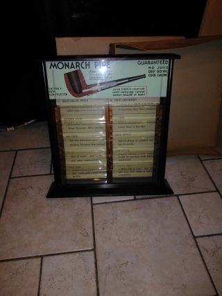 Monarch Tobacco Pipe Store Counter Display Case Old Stock