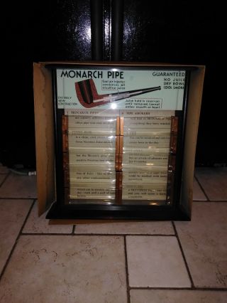 MONARCH Tobacco Pipe Store Counter Display Case Old Stock 2