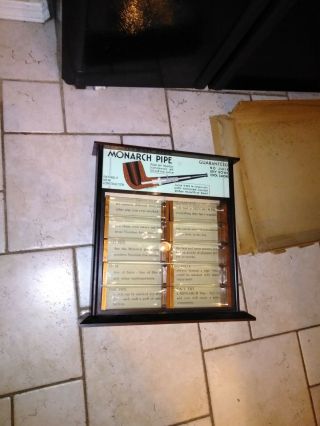 MONARCH Tobacco Pipe Store Counter Display Case Old Stock 3